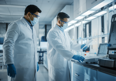 260119_CERTANIA_GBD_AI_TwoResearchersWorkingTogether 260119_CERTANIA_GBD_AI_TwoResearchersWorkingTogether